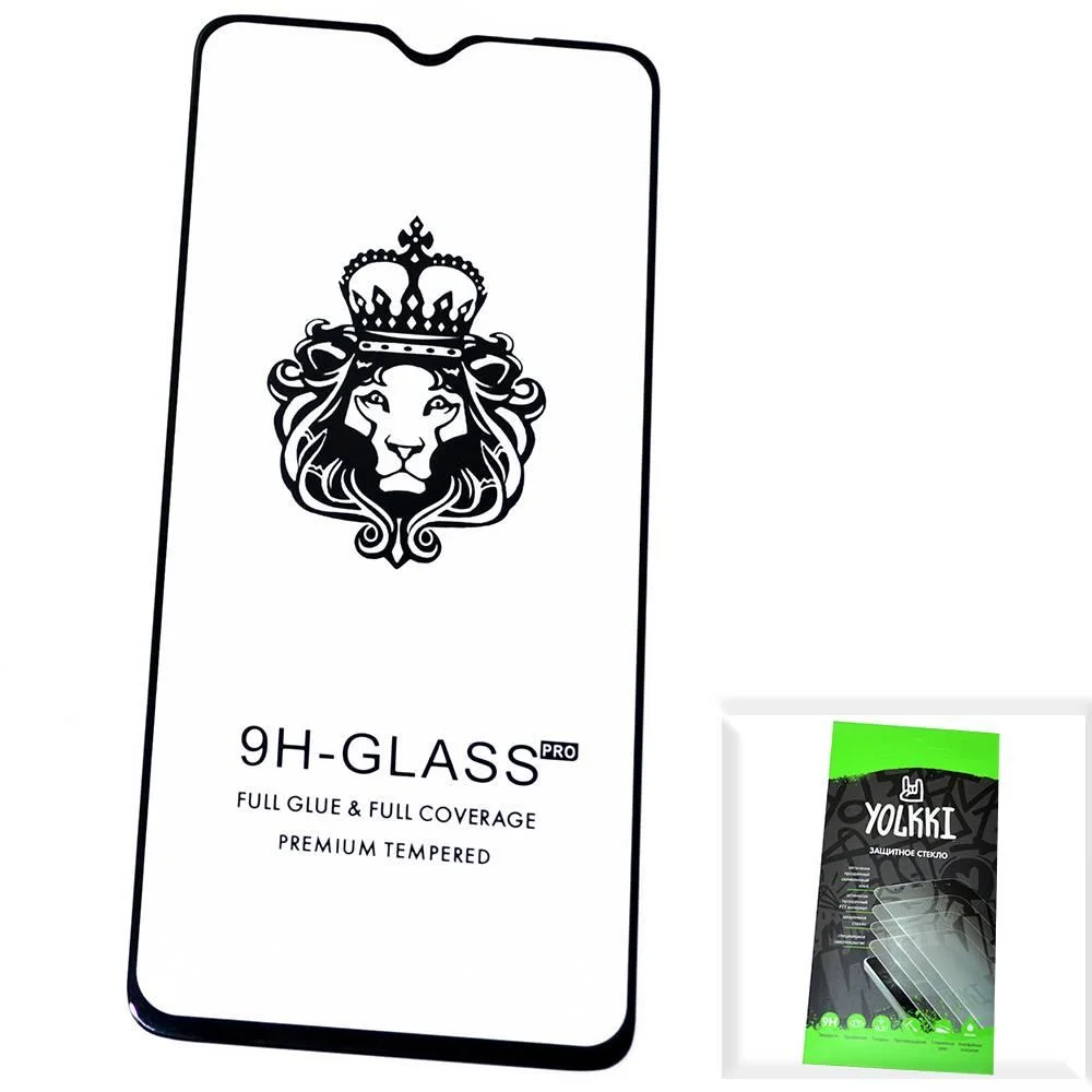 Защитное стекло для Xiaomi Redmi Note 8 YOLKKI PRO 2,5D Full Glue с рамкой черное /в упаковке/
