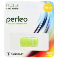 Картридер PERFEO Micro SD - USB (PF-VI-R009) зеленый
