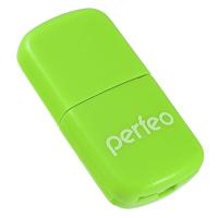 Картридер PERFEO Micro SD - USB (PF-VI-R009) зеленый