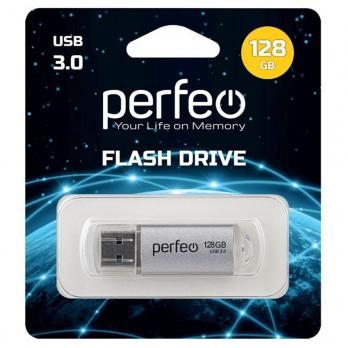 128GB USB 3.0 Flash Drive PERFEO C14 серебро (PF-C14S128ES)