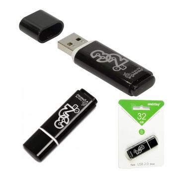 32GB USB GLOSSY черный SMARTBUY