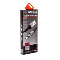 Кабель USB - TYPE-C WALKER C970 (магнитный) черный (1м)