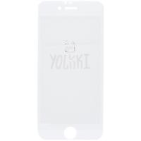 Защитное стекло для iPhone 6/6S YOLKKI PROGRESS 2,5D Full Glue с рамкой белое /в упаковке/
