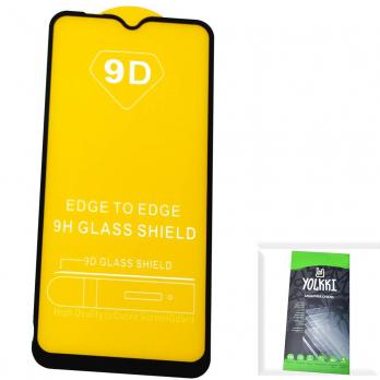 Защитное стекло для Samsung SM-M105F/Galaxy M10 (2019) 2,5D Full Glue с рамкой черное YOLKKI /в упаковке/