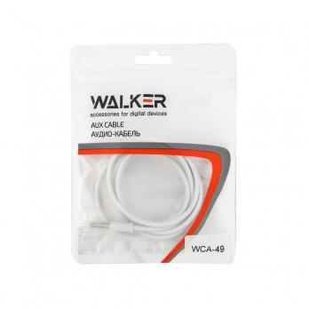 Кабель AUX WALKER WCA-049 белый (1м) /пакет/ 4-контактный