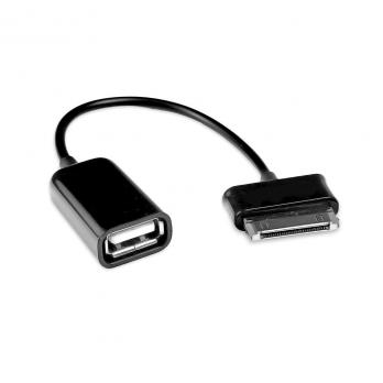 Кабель OTG для GALAXY TAB - USB черный ТЕХПАК (EM)