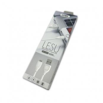 Кабель USB - Apple 8pin/lightning REMAX Lesu RC-050i круглый белый (1м) /max 1A/