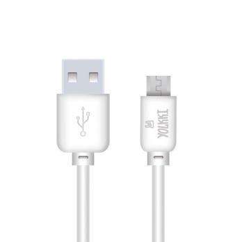 Кабель USB - micro USB YOLKKI Standart 02 белый (1м) /max 2,1A/